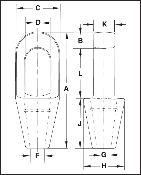 G417 Closed Spelter Sockets Specs