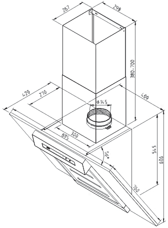 Hosun Kitchenware Hood V-9032 Specs