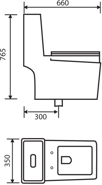 Bravo Sanitaryware Water Closet 2328-R Spec