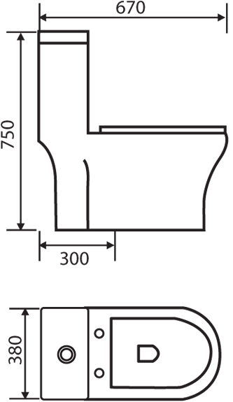 Bravo Sanitaryware Water Closet A904 Spec