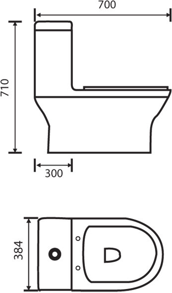 Bravo Sanitaryware Water Closet A922 Spec