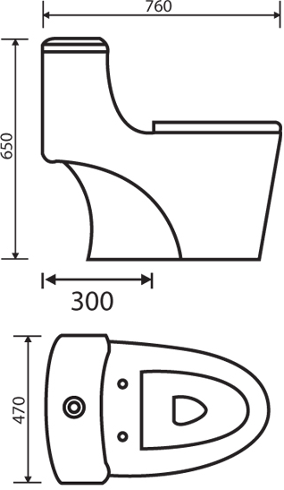 Bravo Sanitaryware Water Closet A923 Spec