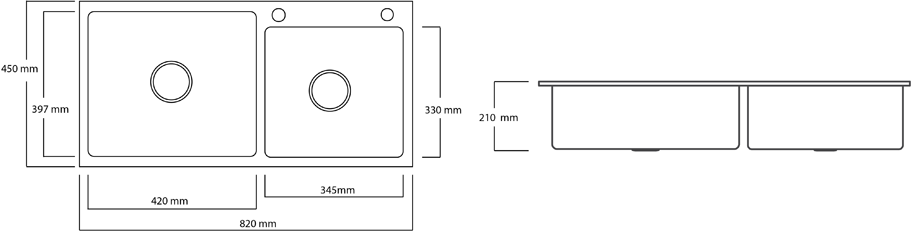 Bravo Kitchen Sink HM8245 Specs