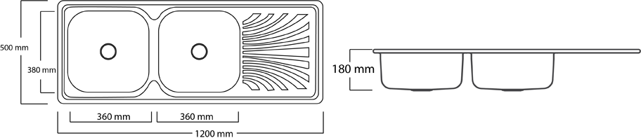 Bravo Kitchen Sink JW12050 Specs