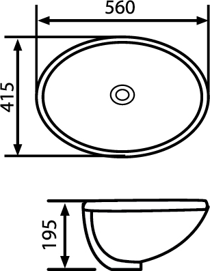 Bravo Sanitaryware Basin 3015 Specs