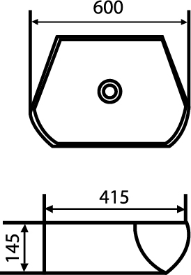 Bravo Sanitaryware Basin 7472C Specs