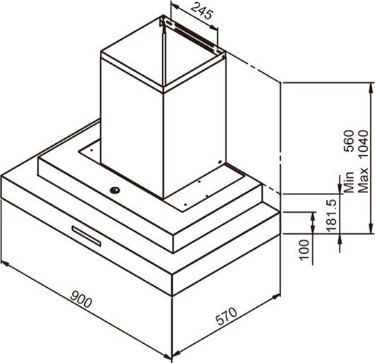 Pacific Kitchenware Hood PUO-M90AS Specs