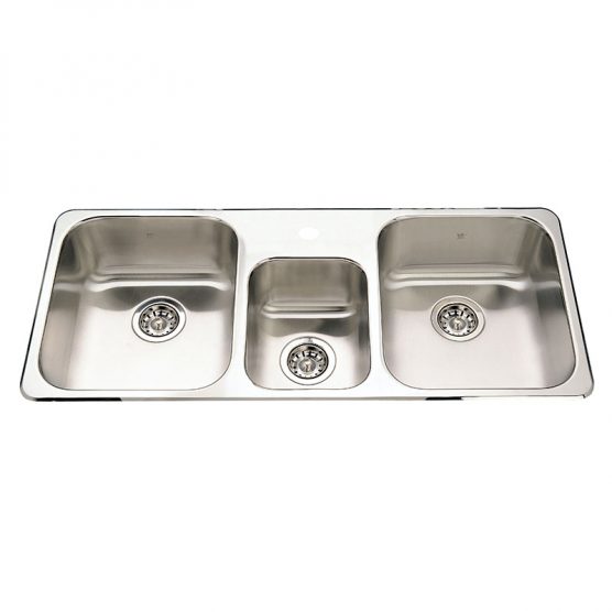 Kindred Kitchen Sink QTCM1841-8 Triple Bowl